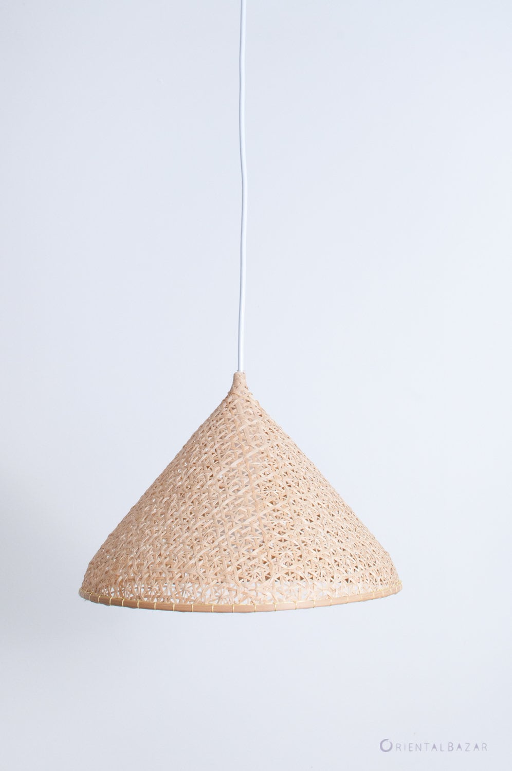 Bamboo Lampshade, Artisan Earthy Pendant, Boho Light, Natural Bamboo Hanging Lamp, Wicker Suspension Luminaire, Woven Kitchen Lamp,Geometric