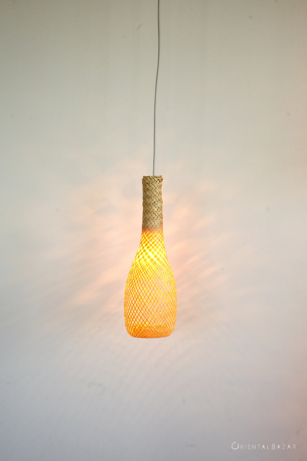 Small Bottle Shape Bamboo Pendant Light - PL26
