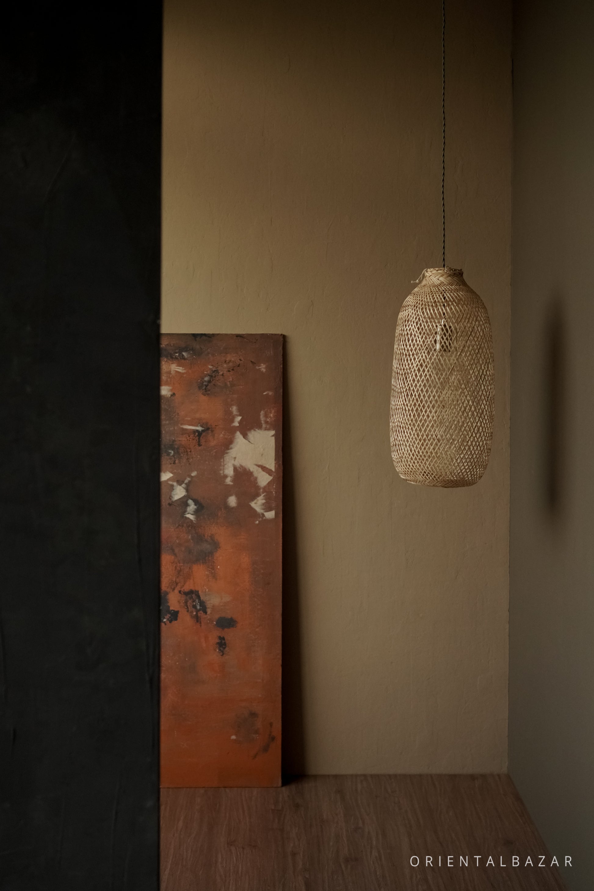 Flexible Bamboo Pendant Light - PL05 Natural Color