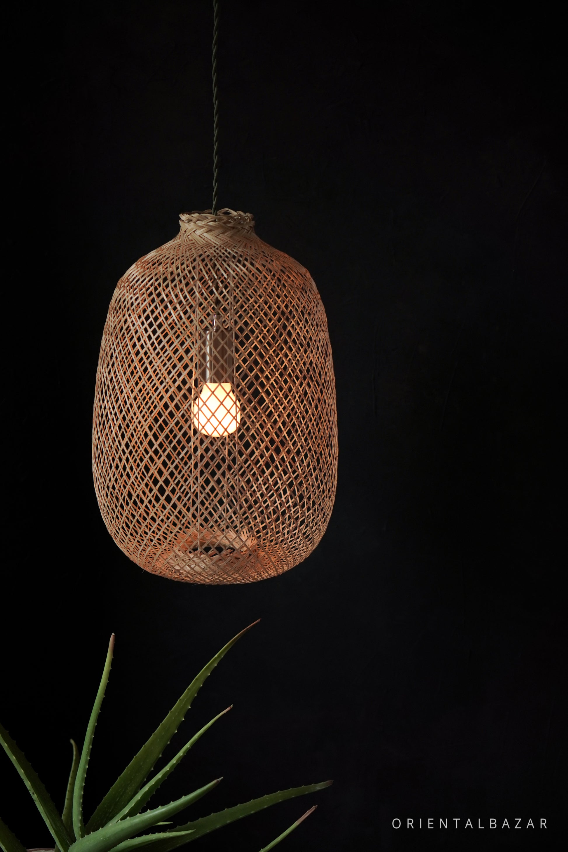 Flexible Bamboo Pendant Light - PL05 Natural Color