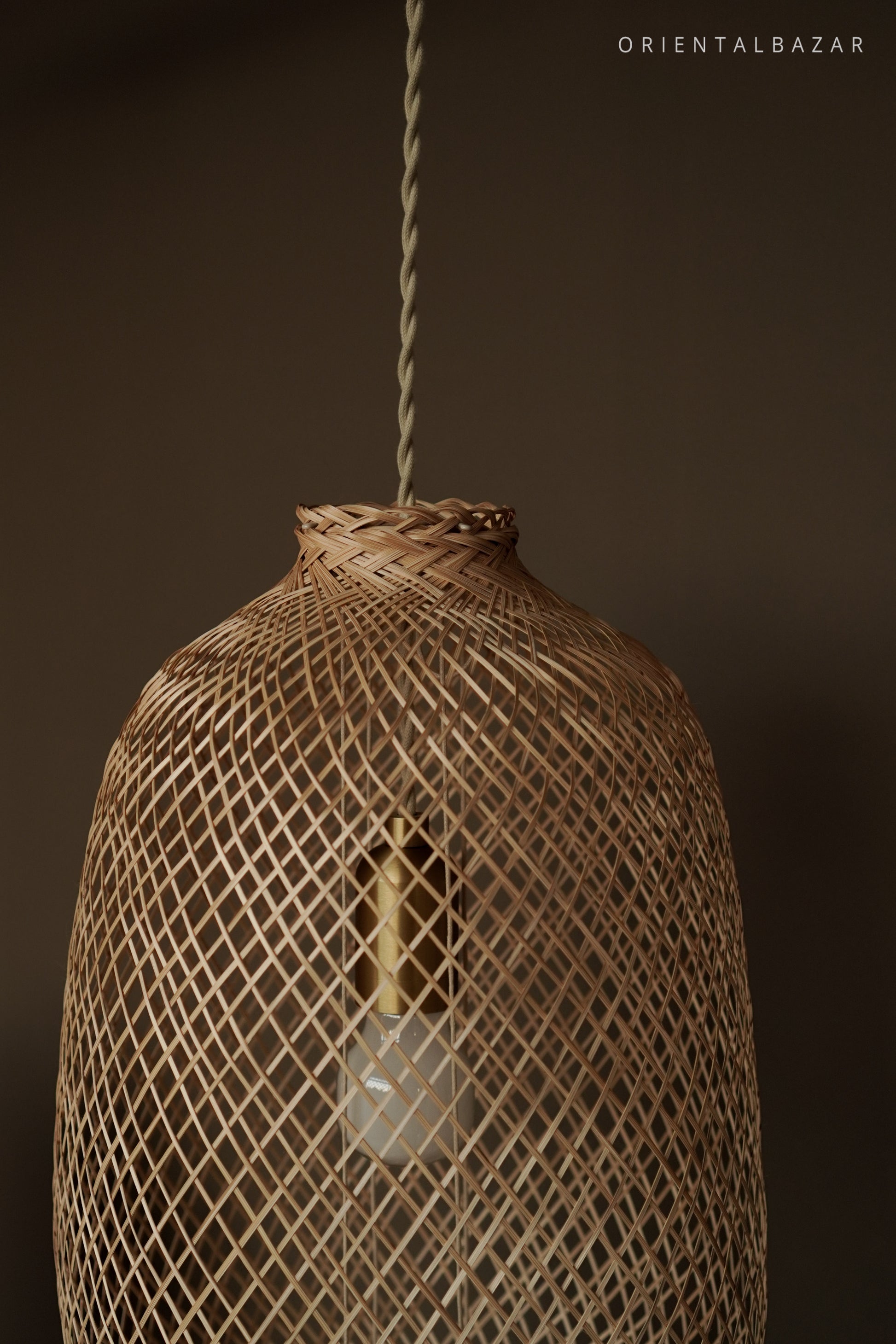 Flexible Bamboo Pendant Light - PL05 Natural Color