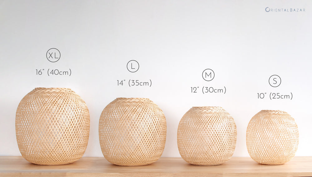 Round Bamboo Pendant Light, PL07