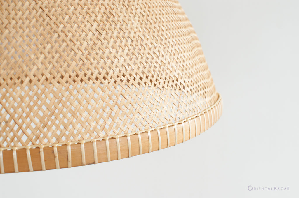 Woven Bamboo Bowl Pendant Light, Large - PL11