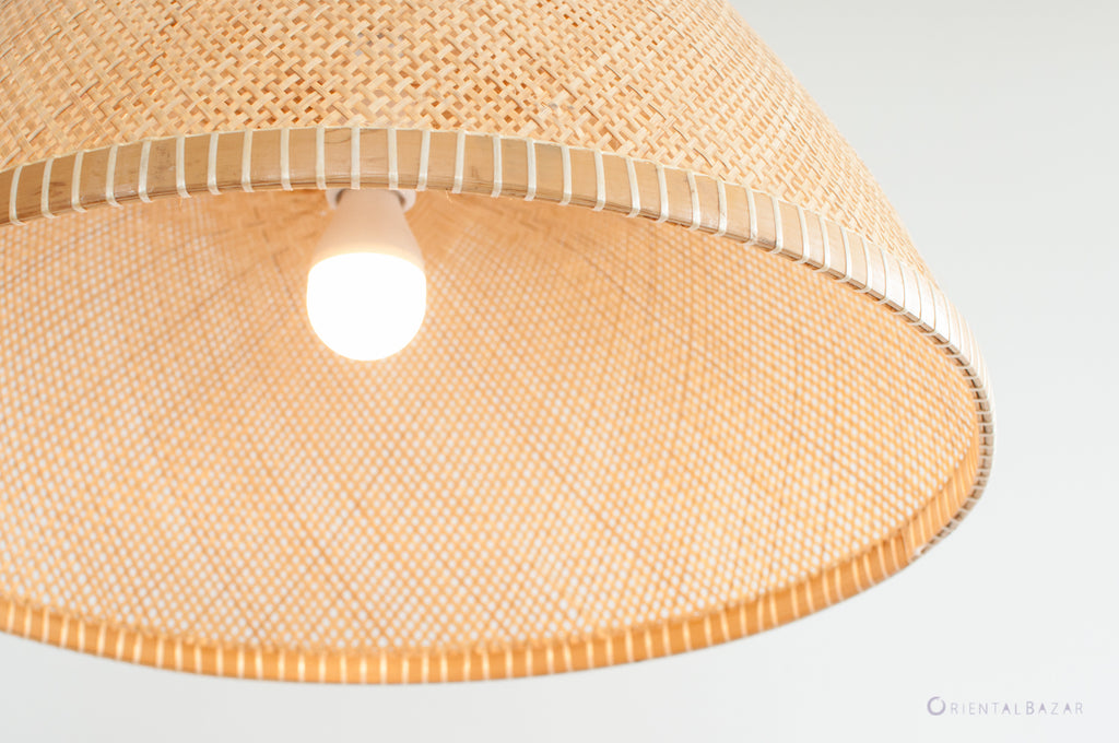 Woven Bamboo Bowl Pendant Light, Large - PL11