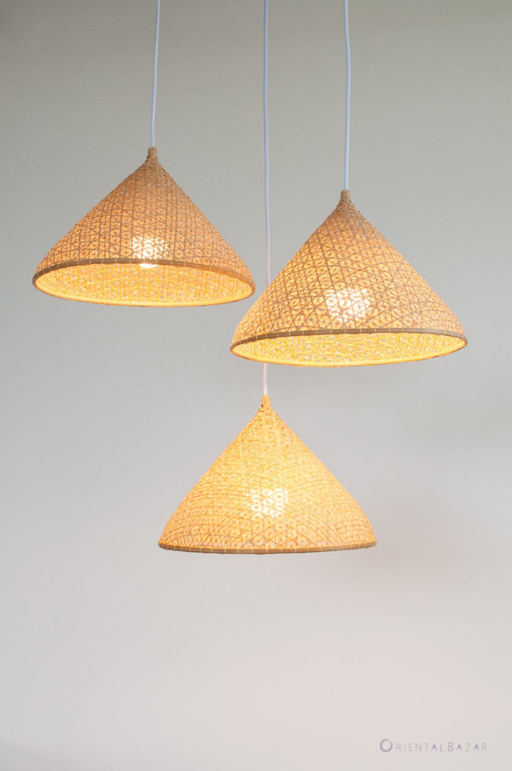 Bamboo Lampshade, Artisan Earthy Pendant, Boho Light, Natural Bamboo Hanging Lamp, Wicker Suspension Luminaire, Woven Kitchen Lamp,Geometric