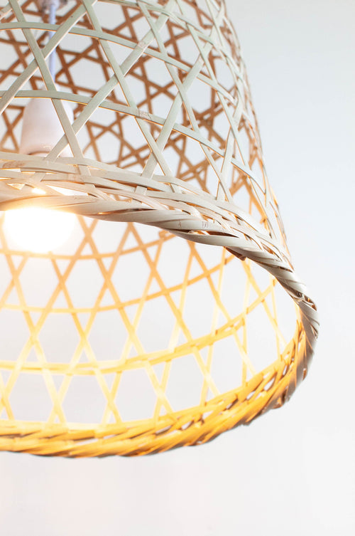 Bamboo Pendant Light Oriental, Kitchen Island Rattan Lampshade, Woven Lamp, Boho Light Fixture, Japandi Suspension Luminaire,Coastal Lantern