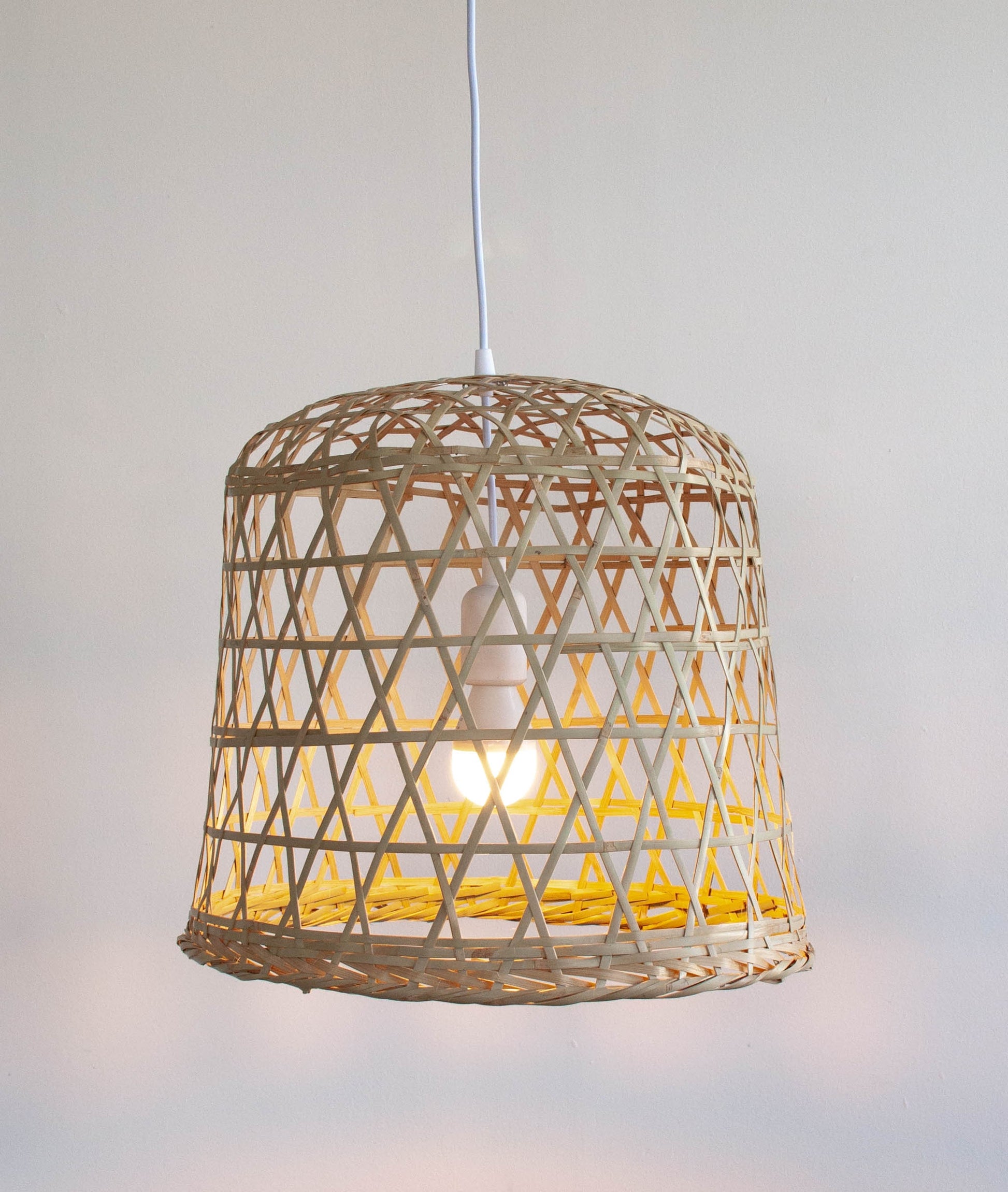 Bamboo Pendant Light Oriental, Kitchen Island Rattan Lampshade, Woven Lamp, Boho Light Fixture, Japandi Suspension Luminaire,Coastal Lantern