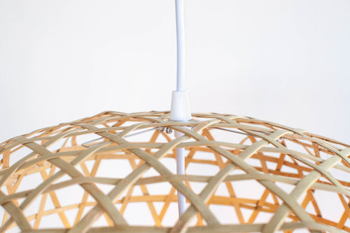 Bamboo Pendant Light Oriental, Kitchen Island Rattan Lampshade, Woven Lamp, Boho Light Fixture, Japandi Suspension Luminaire,Coastal Lantern
