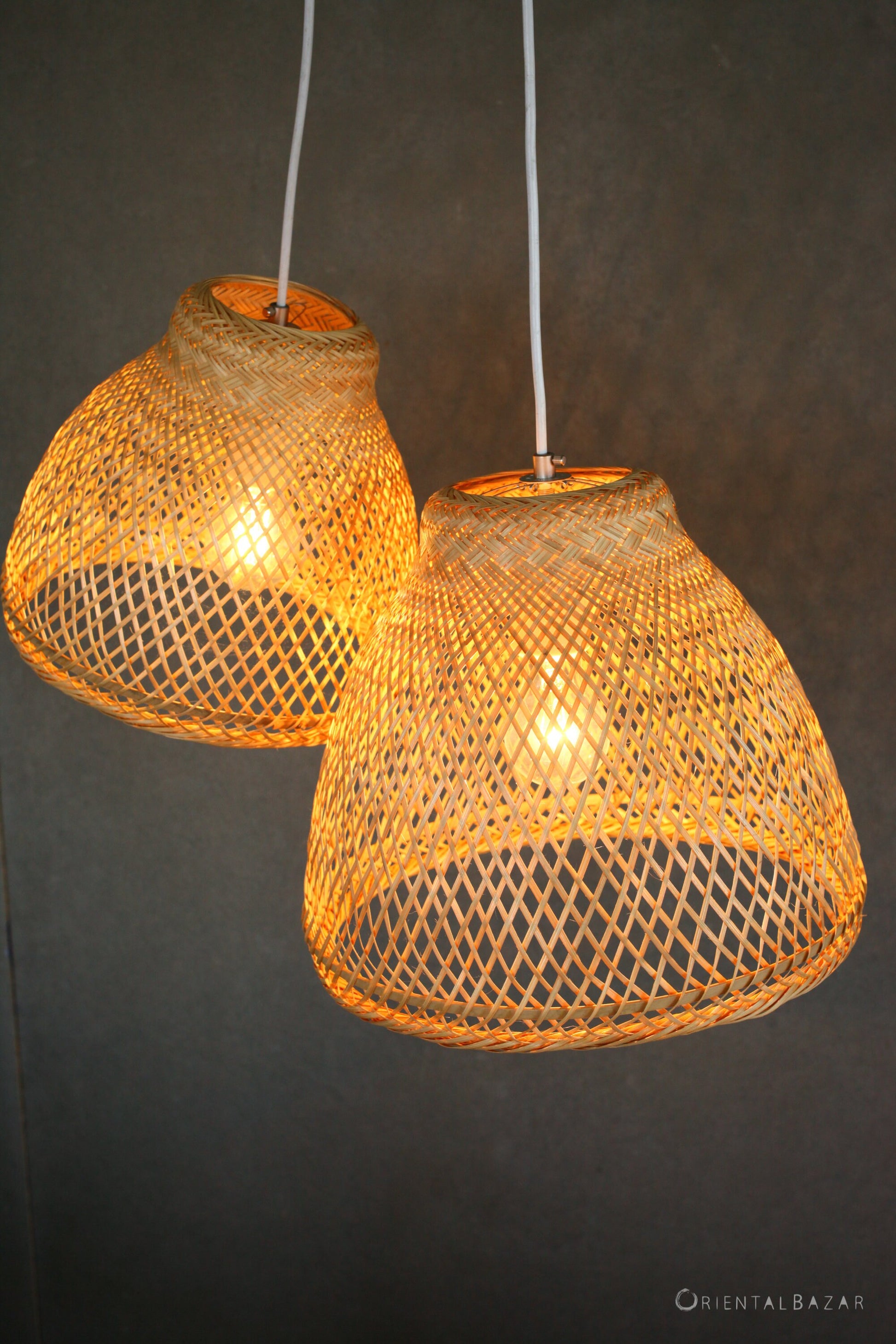 Bamboo Pendant Light, Bamboo Lightshade, Basket Pendant Light, Woven Lamp Shade, Hanging Light Fixture, Hanging Lamp, Wabi Sabi  Bell Lights