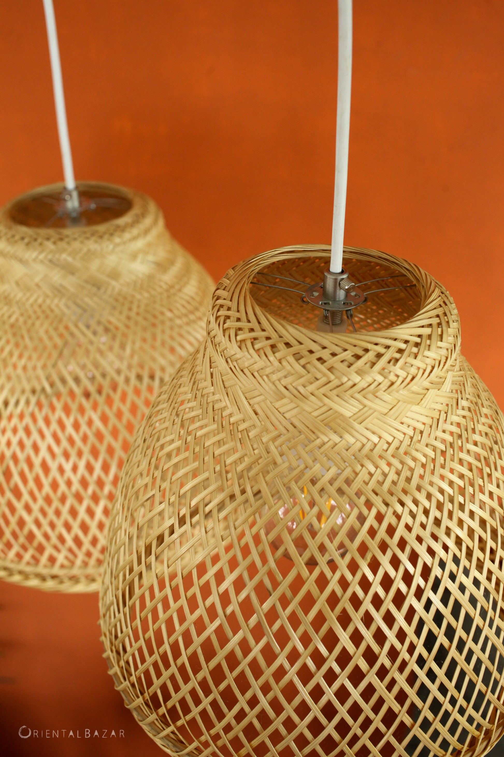 Bamboo Pendant Light, Bamboo Lightshade, Basket Pendant Light, Woven Lamp Shade, Hanging Light Fixture, Hanging Lamp, Wabi Sabi  Bell Lights