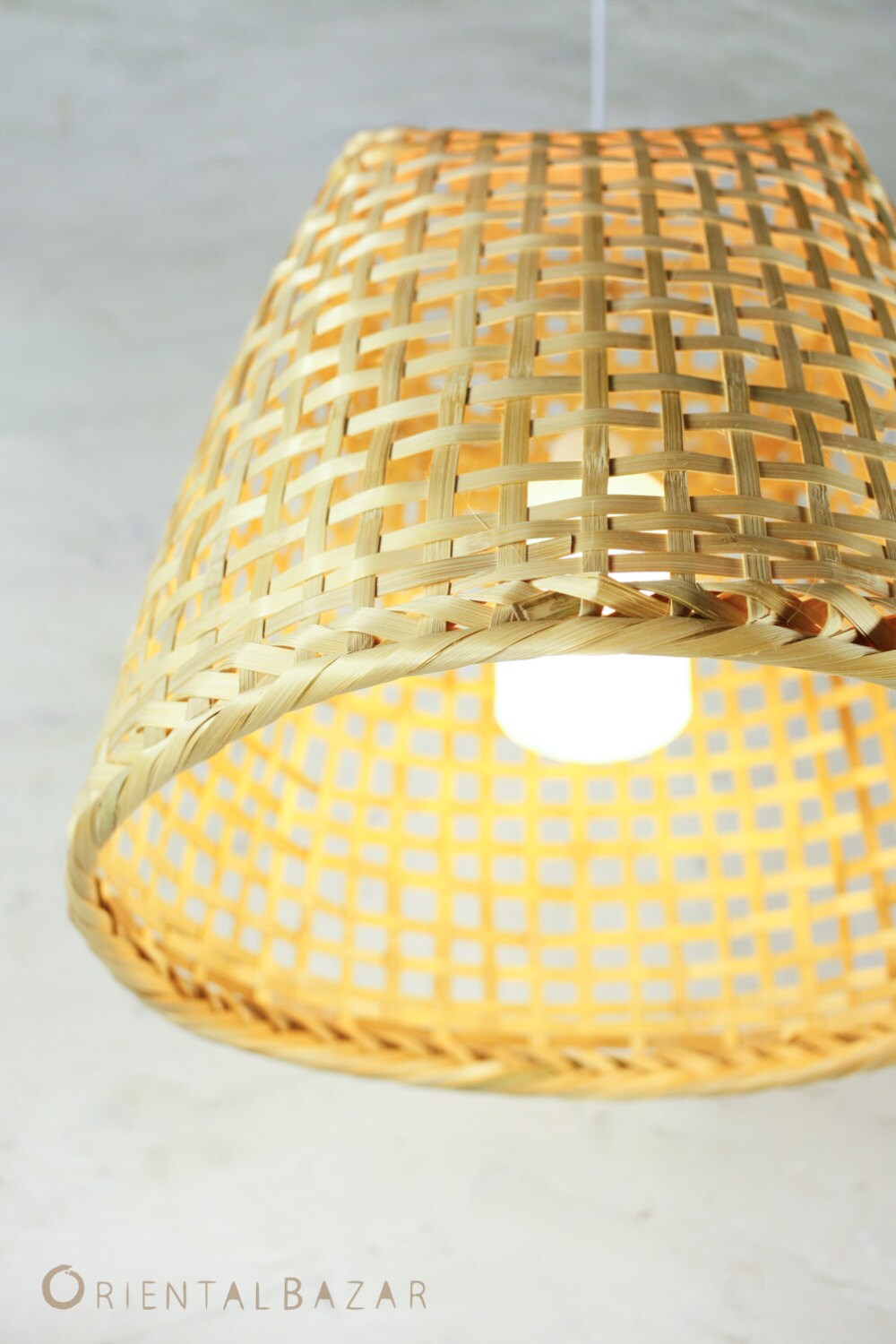 Bamboo Pendant Light, Basket Pendant Lamp, Woven Bamboo Basket Light, Hanging Lamp, Oversized Lamp, Bamboo Light Fixture, Artisan Lamp Shade